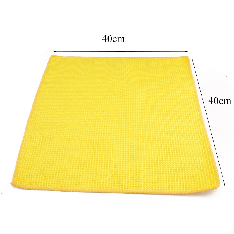 Car Wash Accessories Waffle Car Towel Honeycomb Car Absorbent Towel Microfiber Waffle Car Wash Towel  Scouring Pad