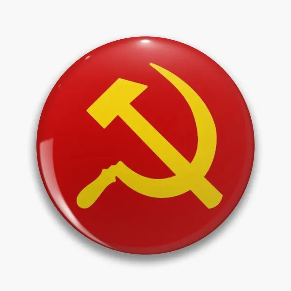 Hammer And Sickle  Soft Button Pin Decor Brooch Cute Gift Badge Collar Women Jewelry Lover Creative Hat Clothes Cartoon Fashion