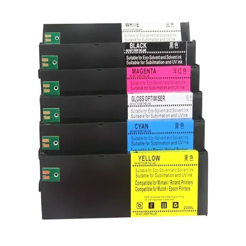 ECO-UV Ink Cartridge Full With 440ML UV Ink For Roland LEF-300 LEF-20 LEF-12 LEJ-640 LEC-540 LEC-330 (8 Colors Are Available)