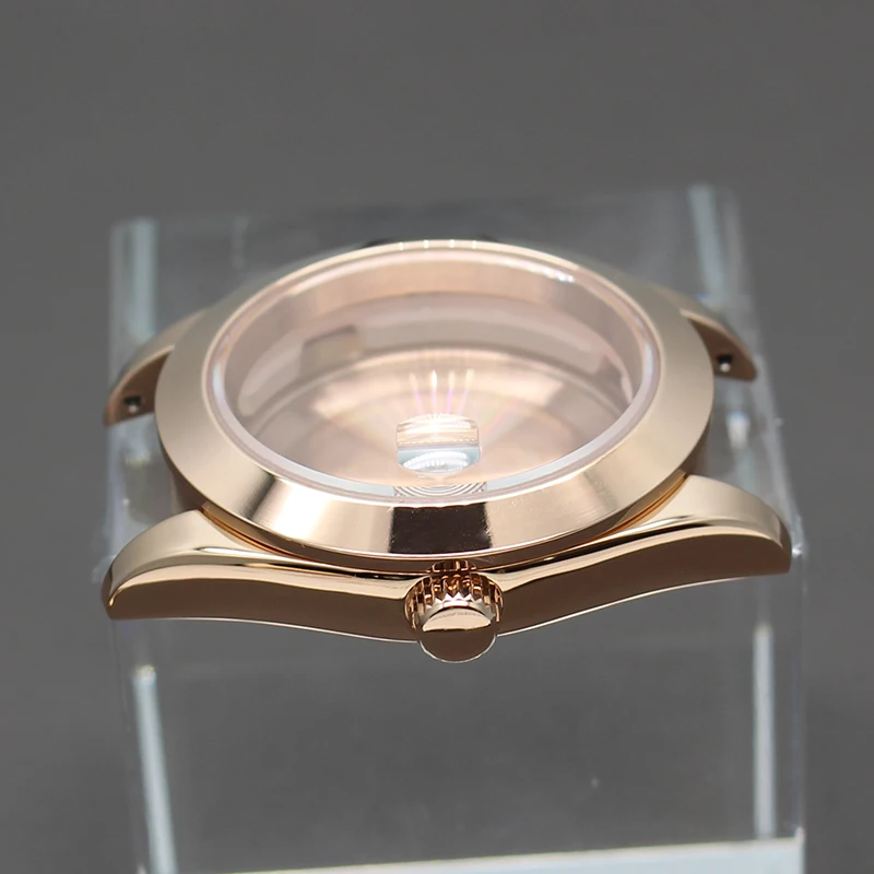 Rose Gold Substituição Assista Dial para Mulheres, Movimento, Air King Sapphire Vidro, Mod Parts, 28.5mm, 36mm, 40mm, 28.5mm, NH34, NH35, 8215