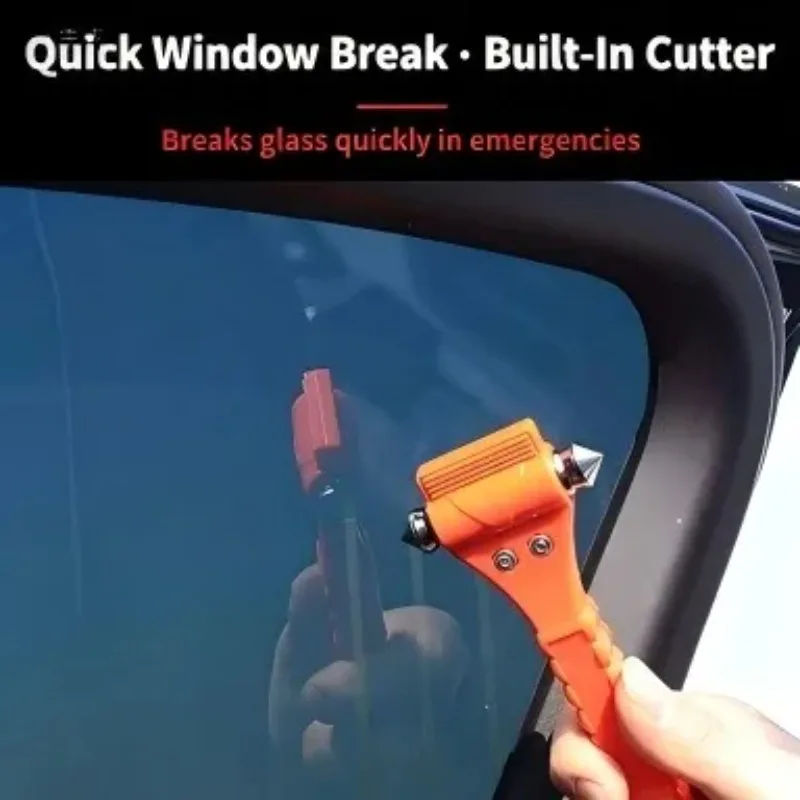 Car broken window emergency escape hammer two-in-one high hardness carbon steel safety hammer car truck bus seat belt cutter
