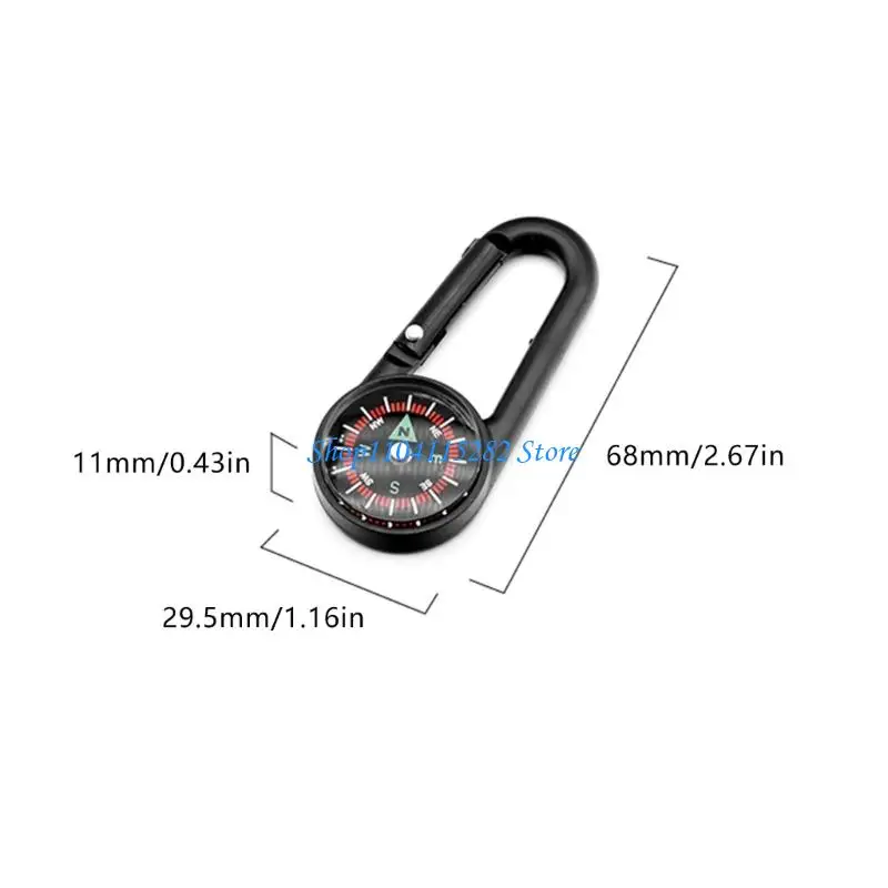 Keychain Navigation Tool for Teen Adults Fishing Camping Multifunction Compasses - Image 6
