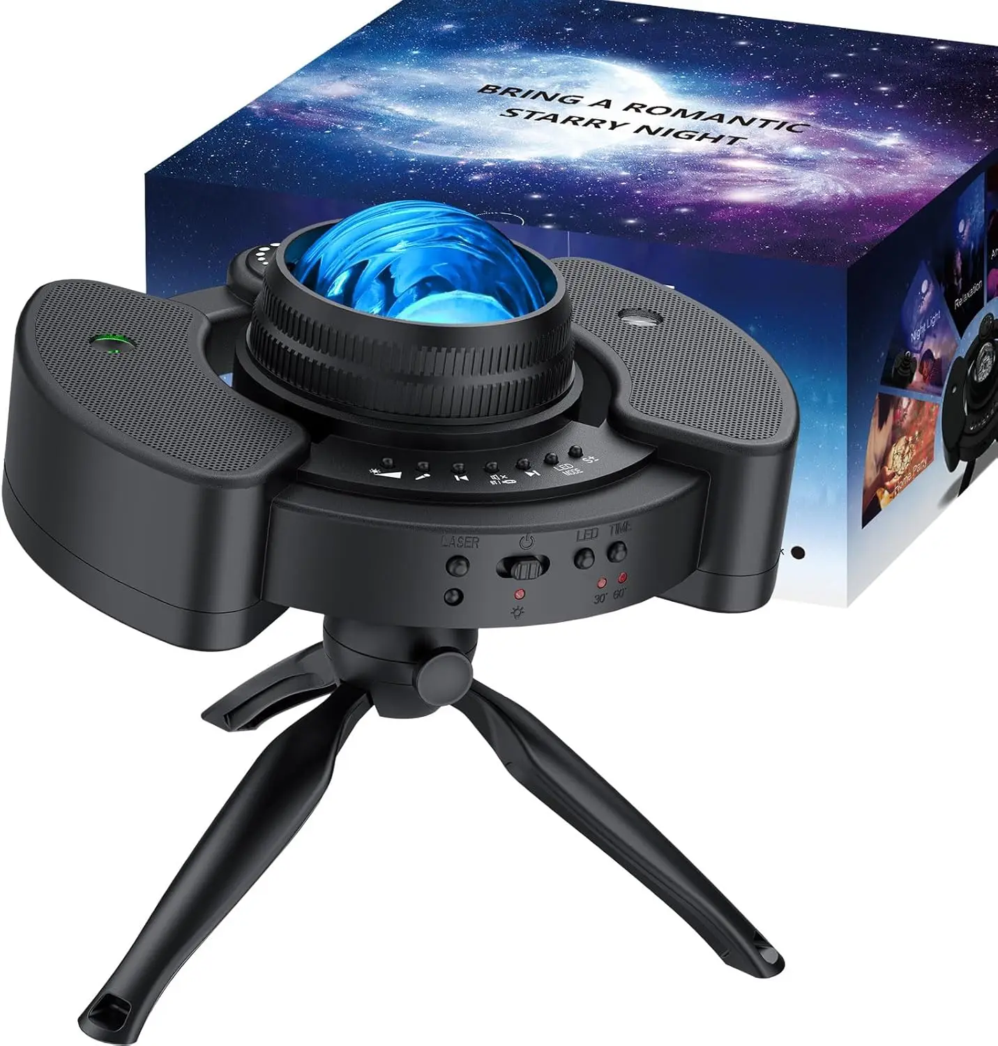 

YGiTK Aurora Borealis Star Projector with Wireless Speaker and White Noise,LY380-EU