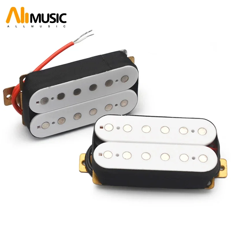 

Humbucker 6-струнный звукосниматель для электрогитары с двойной катушкой Хамбакер, звукосниматель для электрогитары, мост или гриф, белый звукосниматель