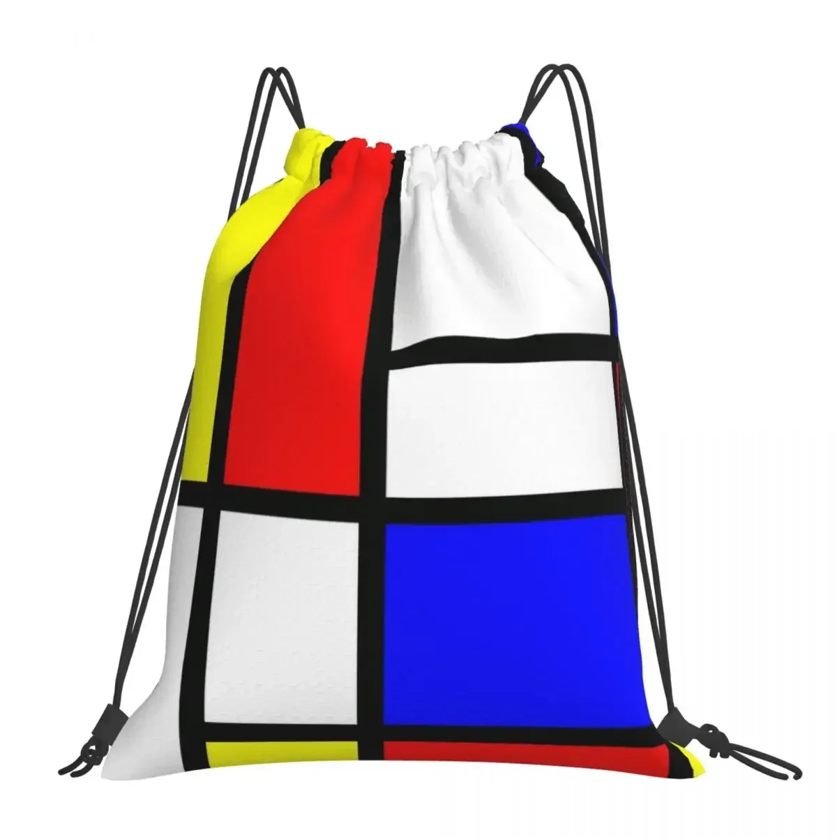 Piet Mondrian Composition 2 Backpacks Portable Drawstring Bags Drawstring Bundle Pocket Sports Bag BookBag For Man Woman School