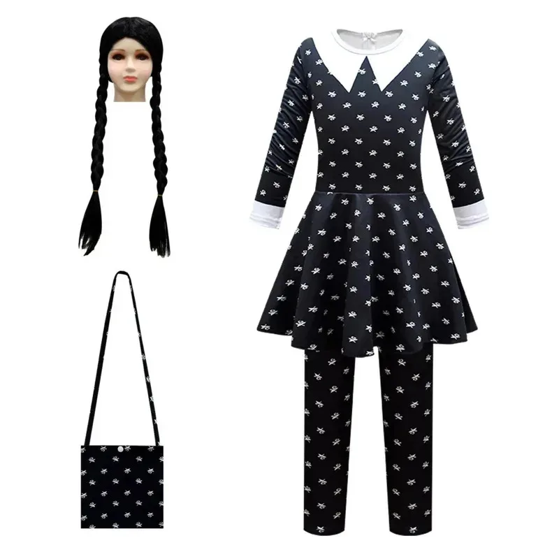 أزياء تنكرية جديدة لعام 2025 للأطفال بذلة morticia فستان حفلات عائلي للفتيات ملابس نسائية أزياء الهالوين ☆ ★ ☆ ★ كيو أوم [8