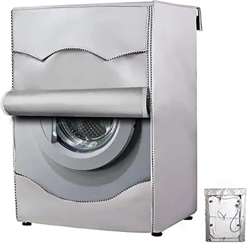4 Size Washer-dryer Cover Washing Machine Cover Polyester Waterproof Front Load Sunblock Laundry Silver Coated Dust Cover