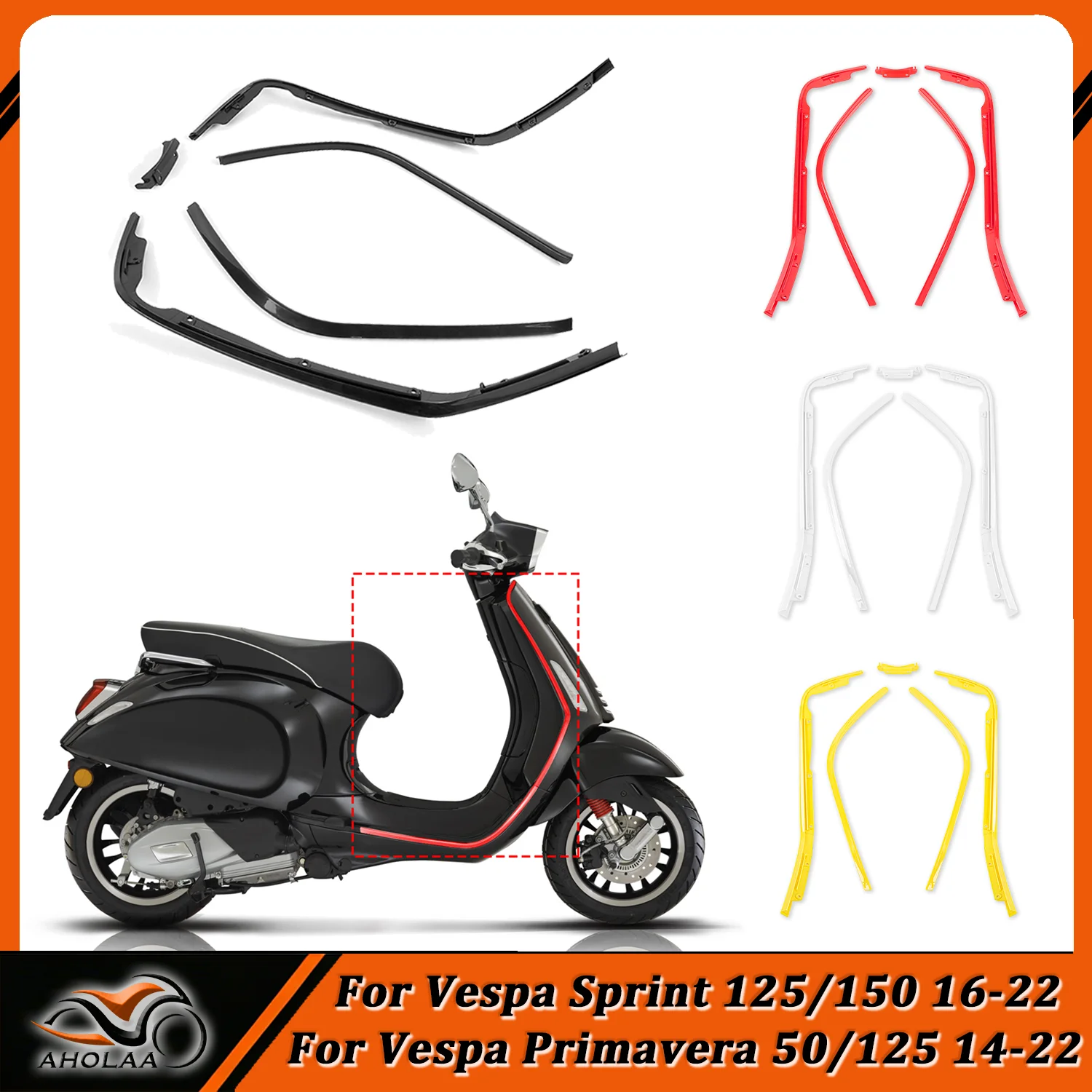 

For Vespa Primavera 125 50 2014-2022 Frame Side Trim Cover Sprint125 Sprint150 Sprint 125 150 Motorcycle Accessories