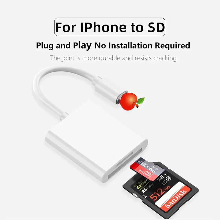 

Dual Sd Card Reader Supports SD and TF Card Trail Portable Micro Sd Card Reader No Application Required for Camera iPhone iPad