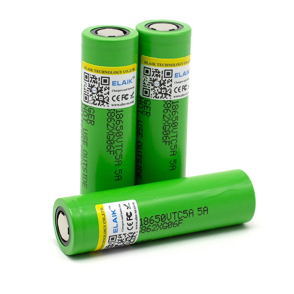 3.7v 18650 VTC5 2600mah Lithium Rechargeable Battery 30A Discharge For All Kinds Of Electronic Toys,with charger