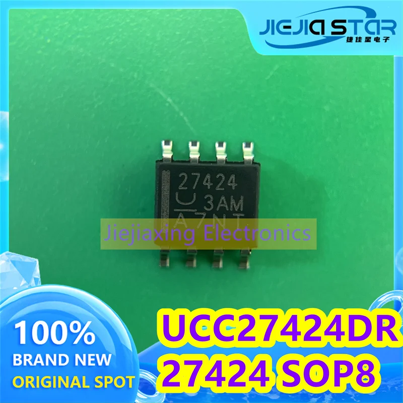 Dual Channel Gate Driver Chip IC, novo, eletrônica original, UCC27424DR, UCC27424, 27424, SOIC-8, 5 pcs, 20 pcs