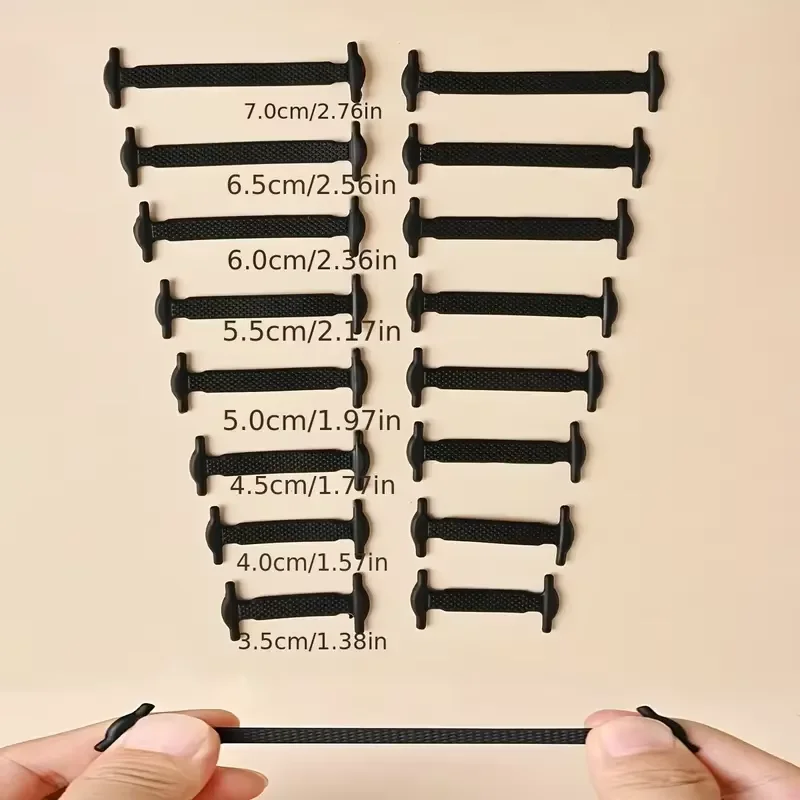 16 Stück/Packung Elastische Schnürsenkel ohne Binden aus Silikon - Praktische, Dehnbare und Flexible Schnürsenkel für Sneaker, Freizeitschuhe und Sportschuhe – Detail 9
