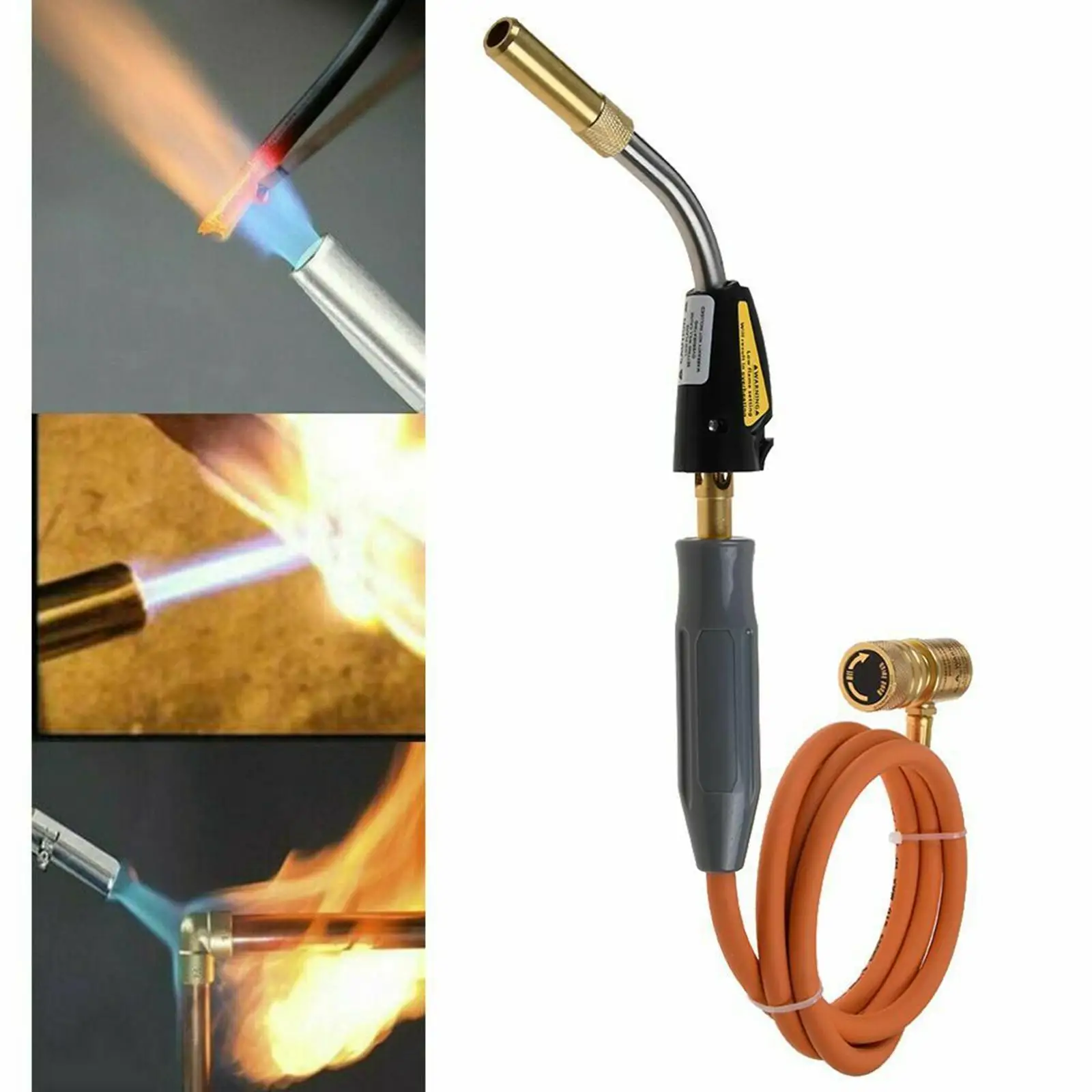 Professional Mapp Propane Torch with 5ft Hose Self-Lighting Adjustable Flame