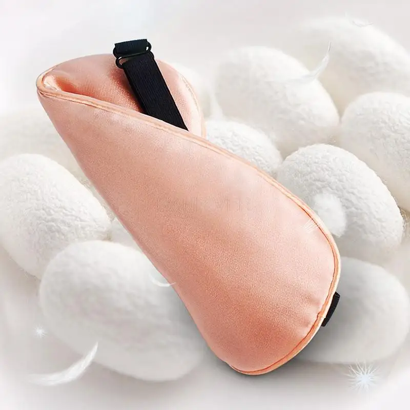 Silk eye mask for blocking light, perfect for sleep and naps, helps protect eyes and relieve fatigue during summer