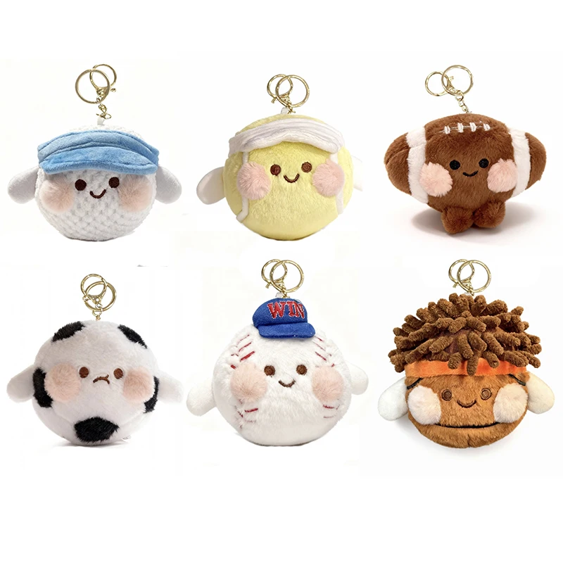 10cm football doll basketball plush toy creative football doll pillow pet ball dog and cat interactive toy