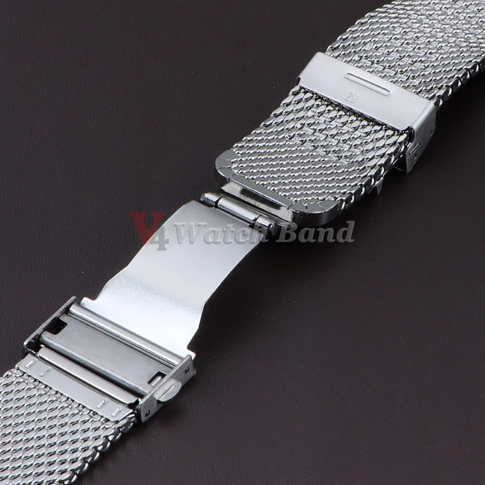 1.0mm 0.6mm Mesh Milanese Watch Band for IWC for Rolex for Omega 20mm 22mm 18mm Stainless Steel Wristband for Seiko Bracelet image 3