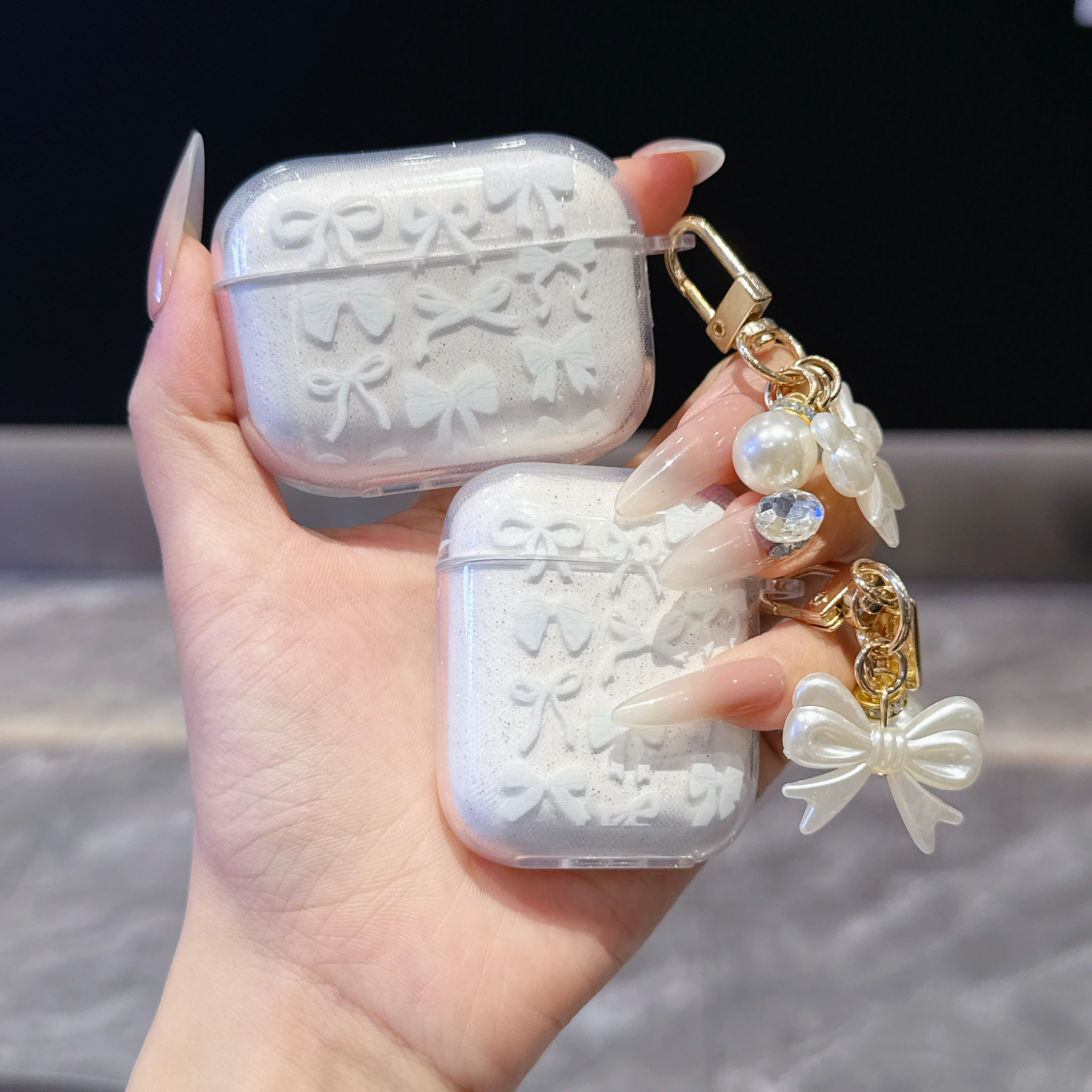 Bling White Bow Tie… - image