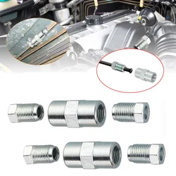 Brake Cable Connector Kit Brake Pipe 2 Way Female Connector With 4Pcs M10 10mm Male Nut 2Pcs Female Brake Pipe Connectors 3/16