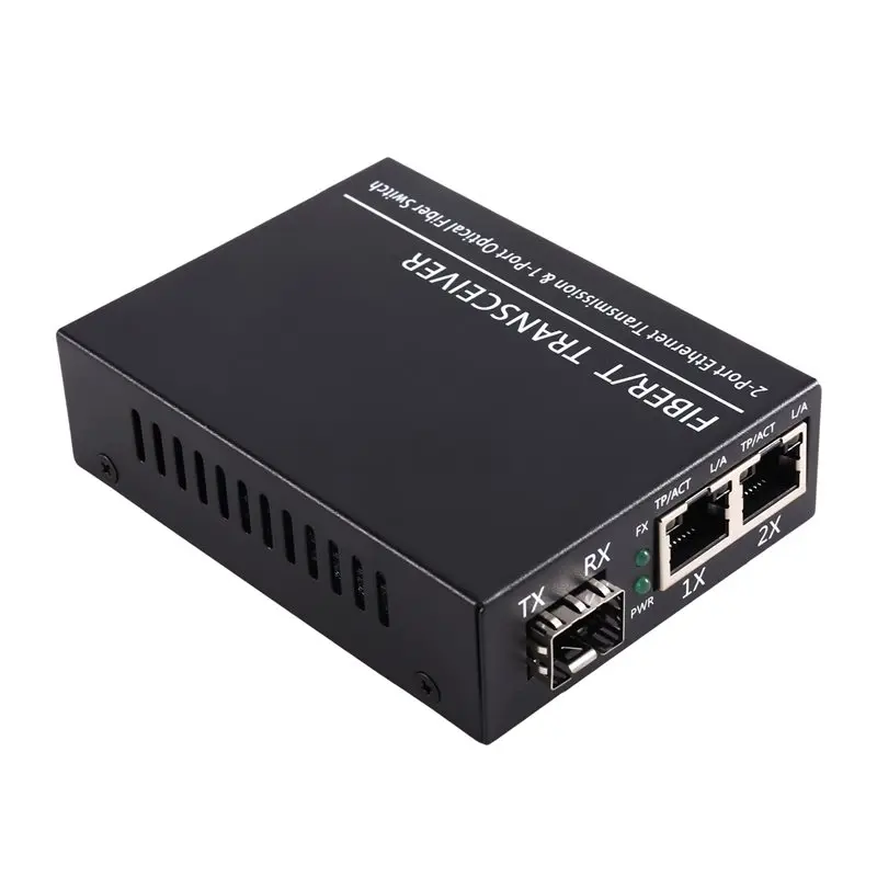 

FULL-Gigabit Fiber Media Converter 1SFP2E Fiber Ethernet Fiber Optic Switch Gigabit Multi-Mode Fiber Ethernet Media Converter