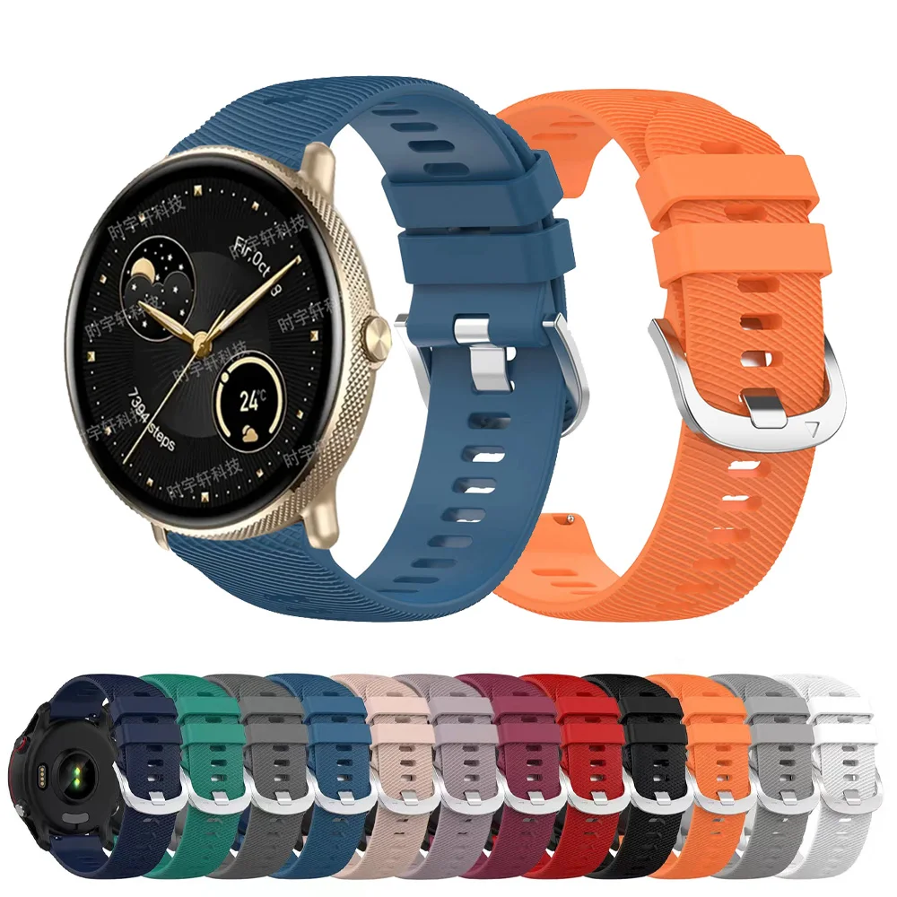 20mm 22mm Strap For Zeblaze GTR 3 Pro/2 Smartwatch Silicone Band For Zeblaze Btalk 3/3 Plus/2 Lite/Ares 3 Pro/GTS 3 2 Correas