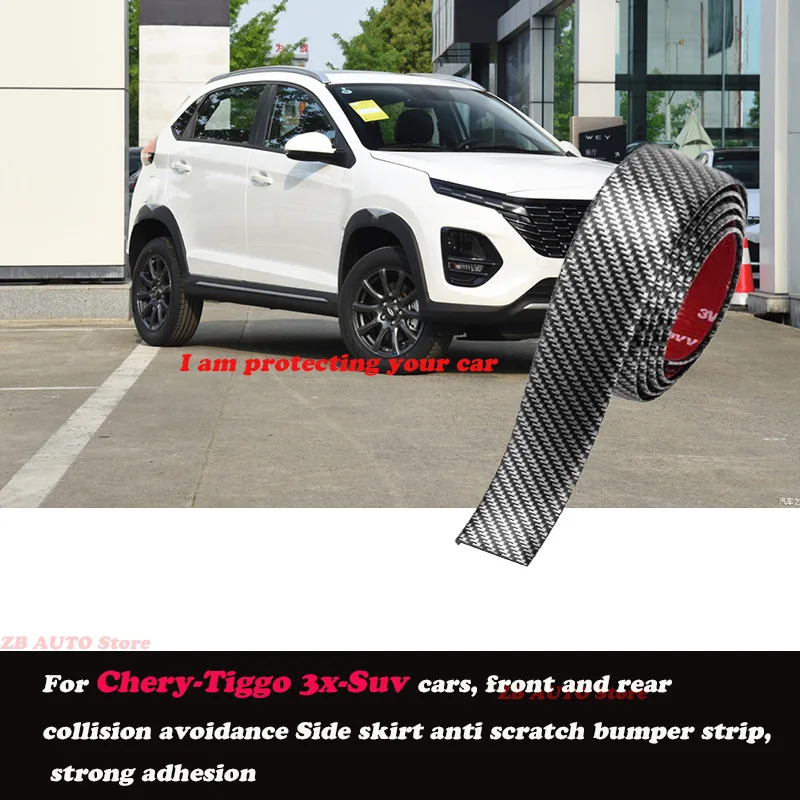 

Strong adhesive bumper strip, front and rear lip side skirts, collision and scratch resistant, suitable For Chery Tiggo 3x Suv