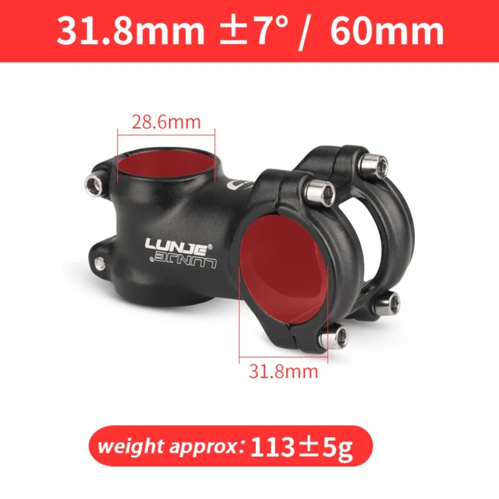 Ultralekki aluminiowy mostek rowerowy 7 stopni 50-100mm, mostek rowerowy do rowerów górskich, czarny mostek kierownicy rowerowej, mostek do rowerów szosowych