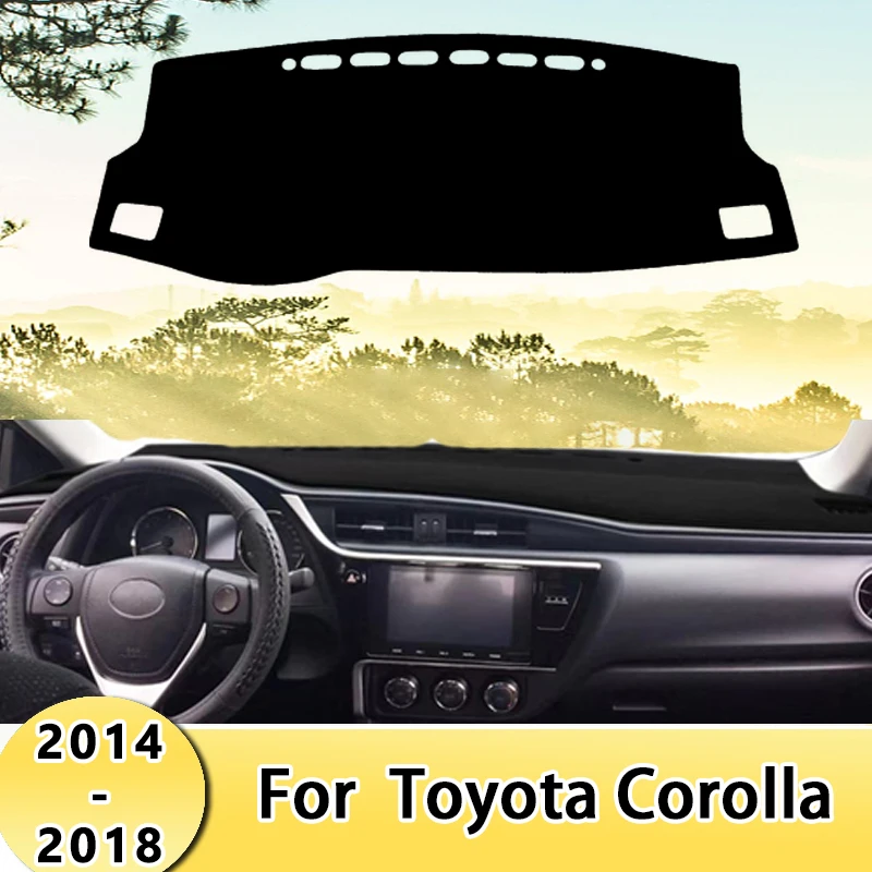 

Car Dashboard Cover Sun Shade Mats Avoid Light Pads Instrument Panel Protective Carpets For Toyota Corolla 2014-2018 2015 2016