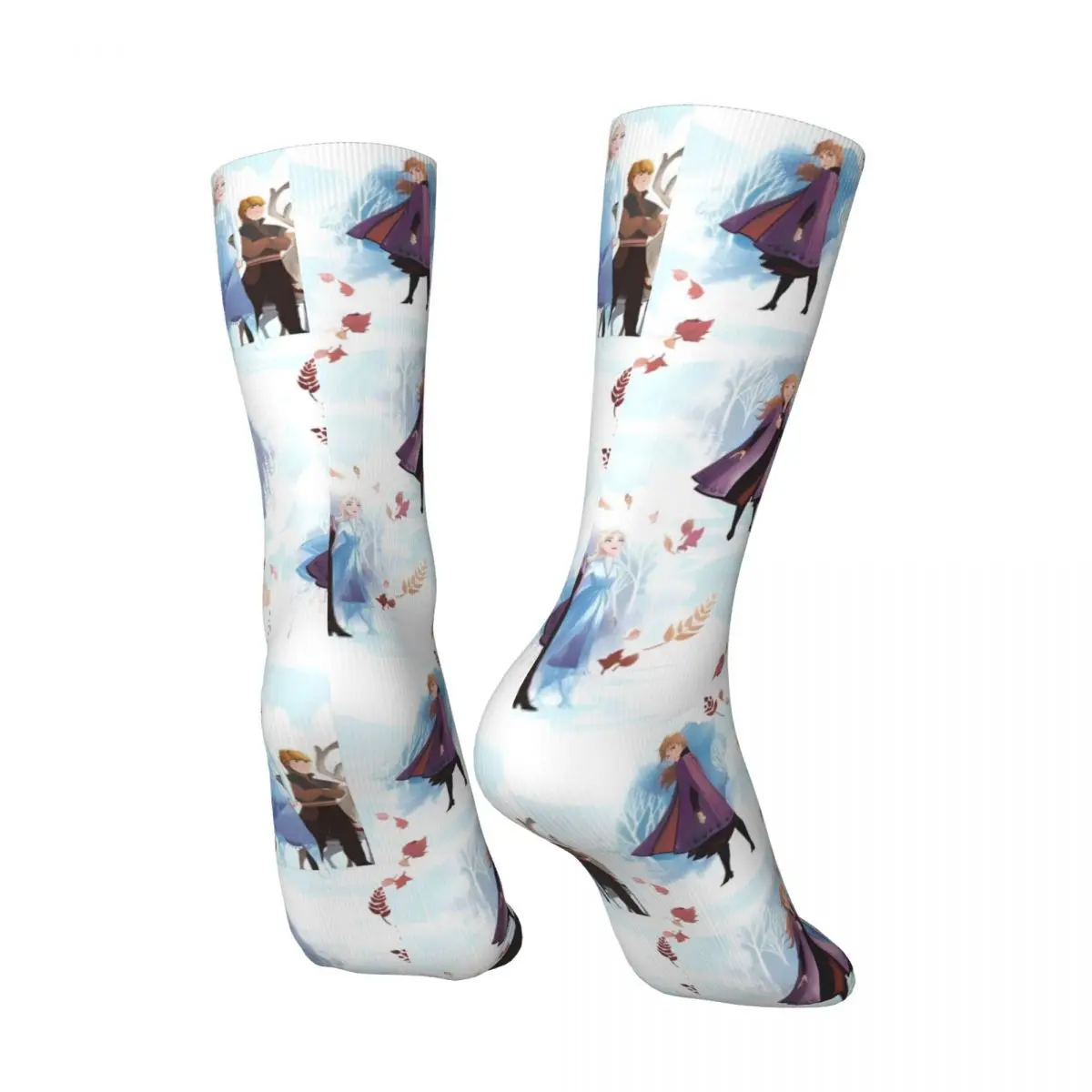 Frozen Elsa Sisters Medias Diseño Calcetines divertidos Calcetines antideslizantes de invierno Hombres Ciclismo Calcetines de alta calidad