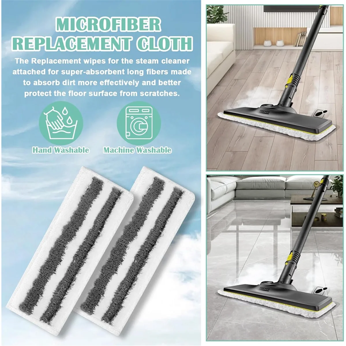 مجموعة قماش من الألياف الدقيقة لملحقات منظف البخار Easyfix SC1 SC2 SC3 SC4 SC5، غطاء من الألياف الدقيقة قابل للغسل