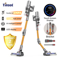 Tinsol VC101 27KPa 250W Cordless Foldable Handheld Vacuum Cleaner Touch Screen Auto Speed Control for Home Bed Carpet Car Clea
