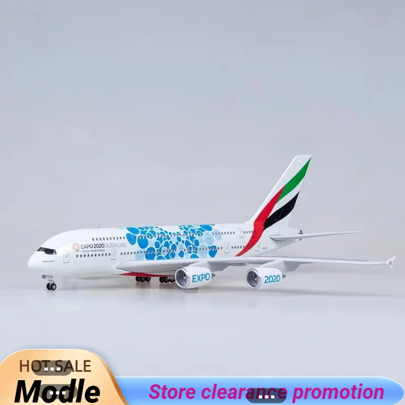 

1:160 Scale Model Diecast Resin Emirates Expo 2020 DUBAIAUE Airlines Airbus A380 Airplane Collection Display For Toys Gifts Fan