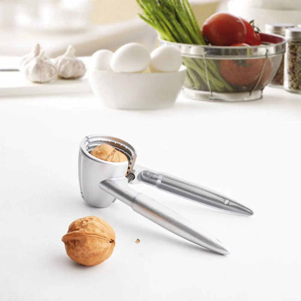 

Walnut Clip High Hardness Aluminum Silver Kitchen Tool Efficient Labor Saving Design Easy Clean Smooth Surface