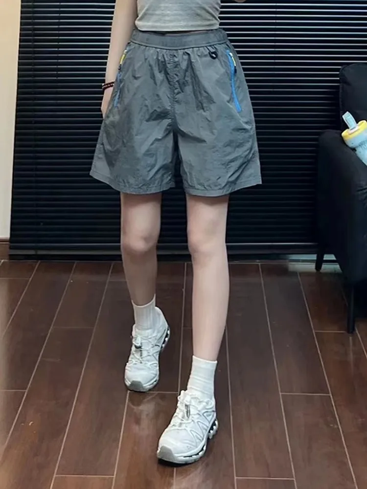 Qui Dry Sports orts Women Summer Thin Loose Beach Pants Running Special Elastic Waist Outdoor Wear Wide Leg Pants