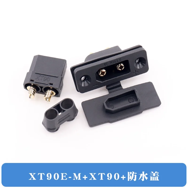 XT90E XT90E-F XT90E-M male headband fixed hole large current model aircraft battery connector gold plated plug battery interface