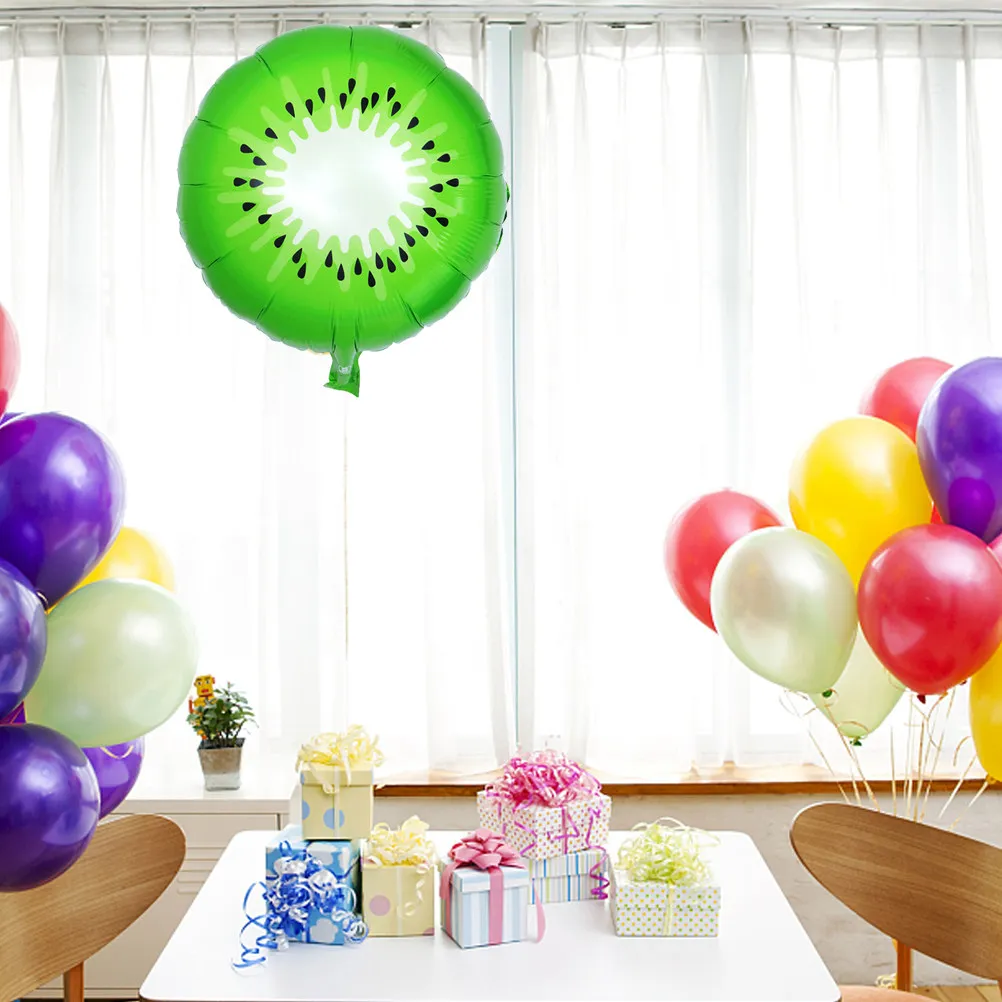 46Cm Shaped Premium Aluminum Foil Balloon Reusable Self-Sealing Valve Easy Inflation Deflation Fruit Party Decoration