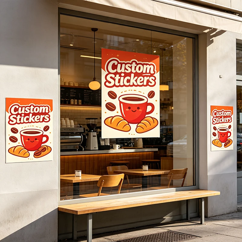 Custom Stickers Pvc Waterproof Suitable Supermarket School Beauty Salon Office decoration Discount Promotion Business Activitie