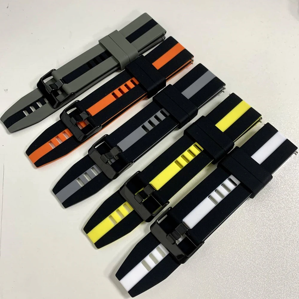 Силиконовый ремешок для HUAWEI WATCH 5 46 мм GT 5 Pro GT5 4 GT 3 2 42 мм 20 мм 22 мм Сменные ремешки HONOR Magic Watch 4 GS 3 Pro Браслет