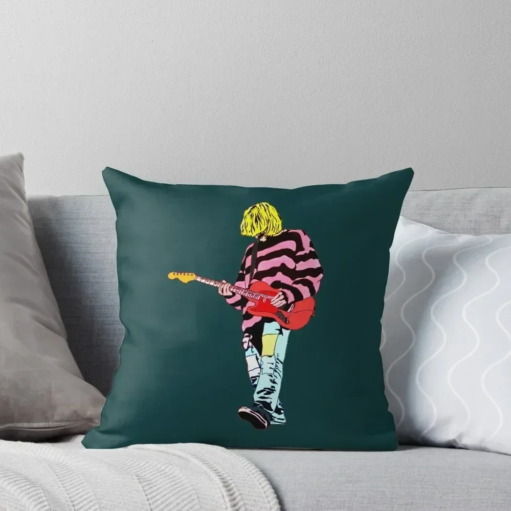 Kurt Cobain Artistic Modern Pop Portrait Design Throw Pillow Pillow Case Custom Cushion Photo pillow