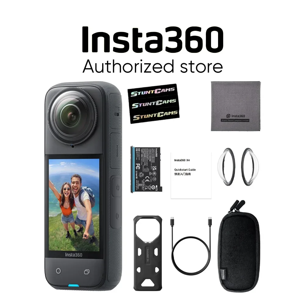 Insta360 X4 - Waterproof 8K 360 Action Camera, 4K Wide-Angle Video, AI Editing, Stabilization, for Sports, Travel, Outdoor