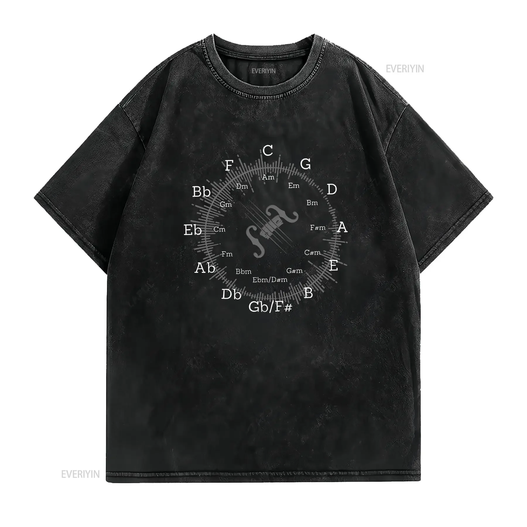 Circle Of Fifths T Shirt Music Theory Recording Studio s Musician  Geeky Producer  vintage Washed Soft designer clothes Casual