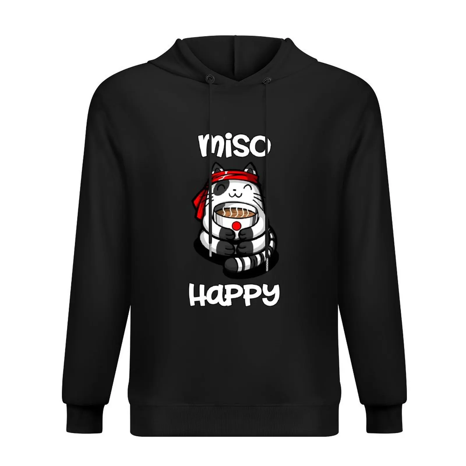 

Miso Happy Cat Sushi Hoodie hooded shirt blouse men clothing male clothes hoodies for men high quality