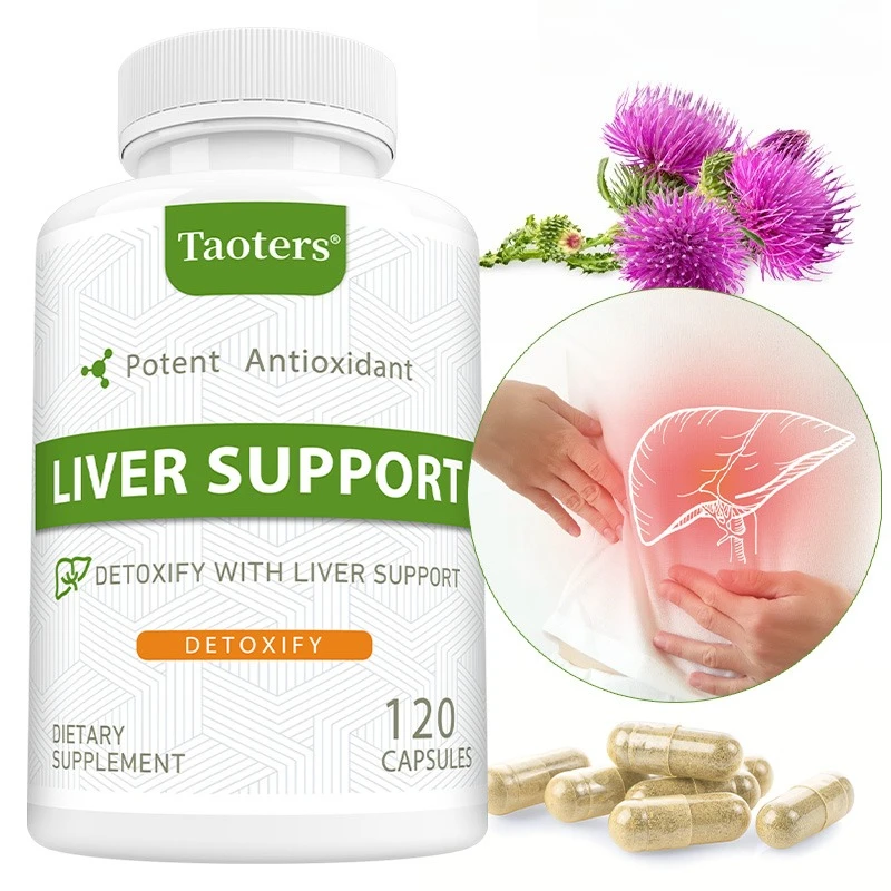 

Liver Support Capsules - with Milk Thistle, Powerful Antioxidants Supplement for Skin & Digestive Health, Liver Detox & Cleanse