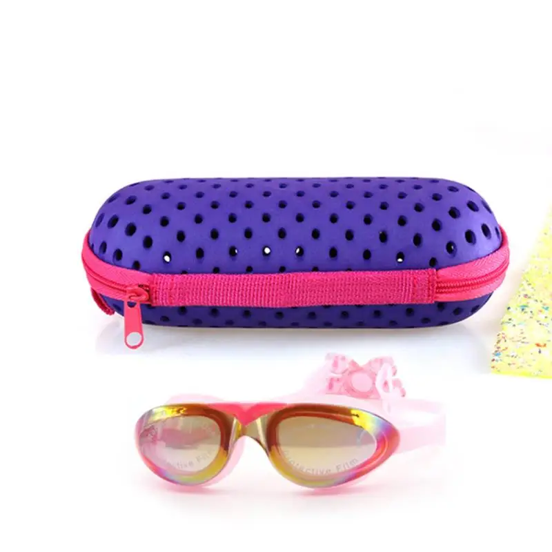 EVA Swimming Goggles Storage Box with Clip &amp Drain Holes Goggles Protective Case Breathable for Men Women Kids image 3