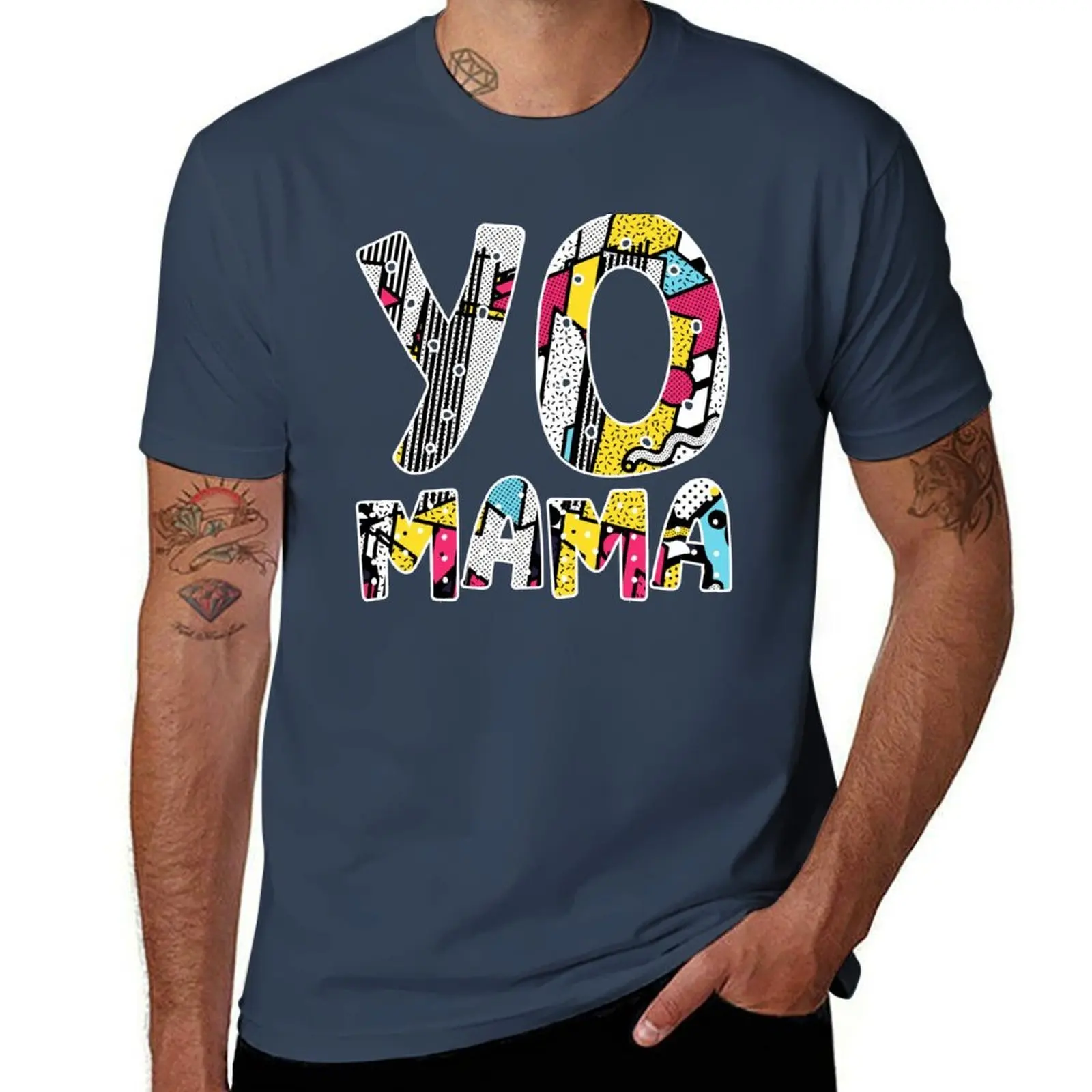 

1990s Hip Funny Hop Throwback Party Mama Yo Tshirt. T-Shirt Casual Breathable Short Sleeve Top