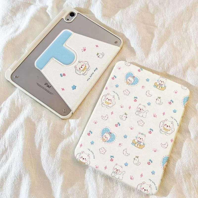 Cute Bear Duck Star Tablet Case For iPad Pro 11 12.9 13 A16 M2 M4 M3 M5 Shell 8.3 9.7 10.2 5/6/7/8/9/10/11th Air 3 4 5 6 7 Cover
