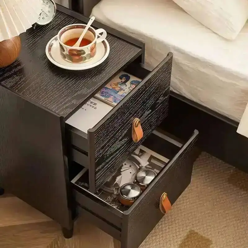 Simple Storage Table Comodini Night Drawer Table Camera Bedside Black Nordic Trendy Letto Luxury Bedroom Aesthetic Furniture