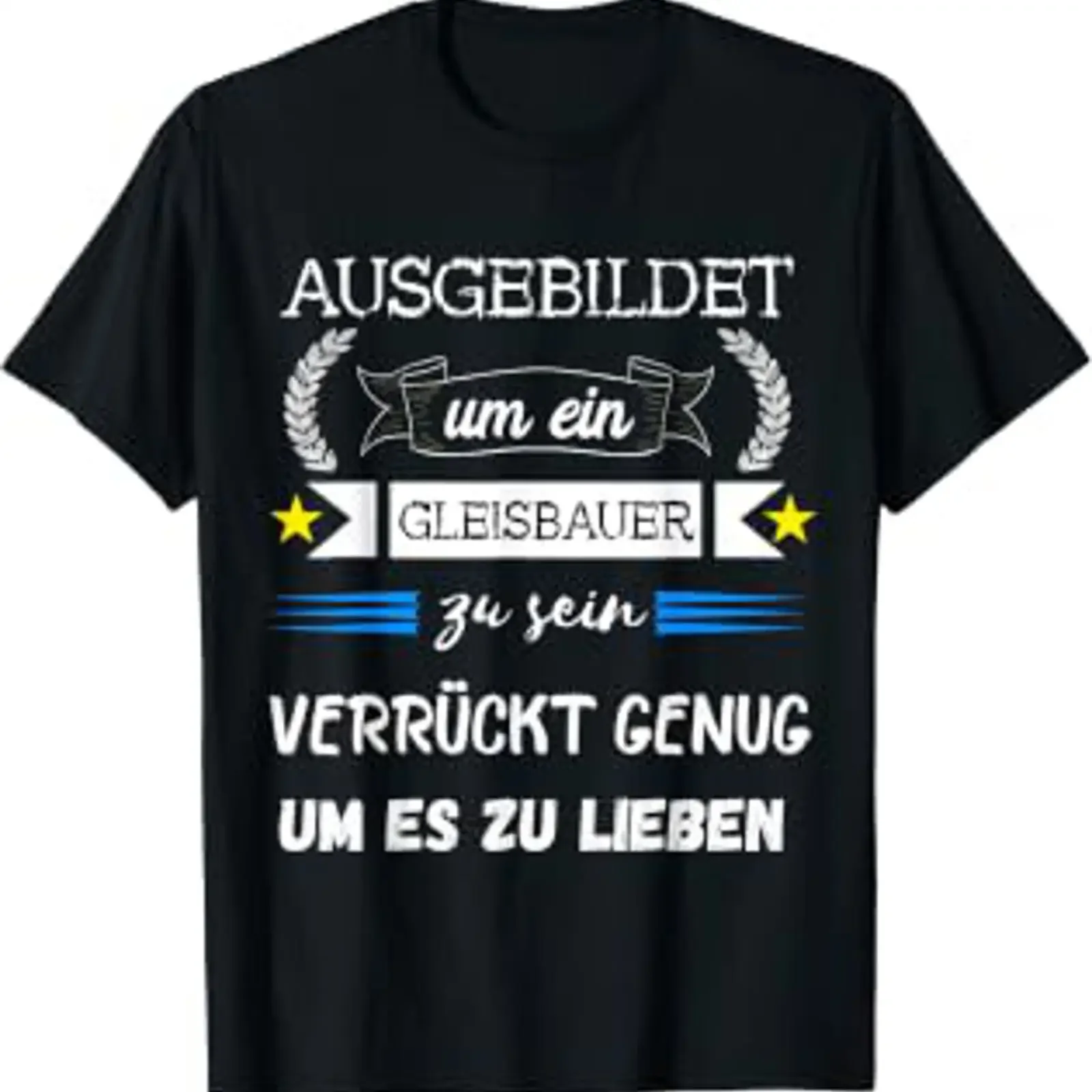 T-shirt vintage délavé pour homme avec motif humoristique sur les voies ferrées, idéal pour le quotidien