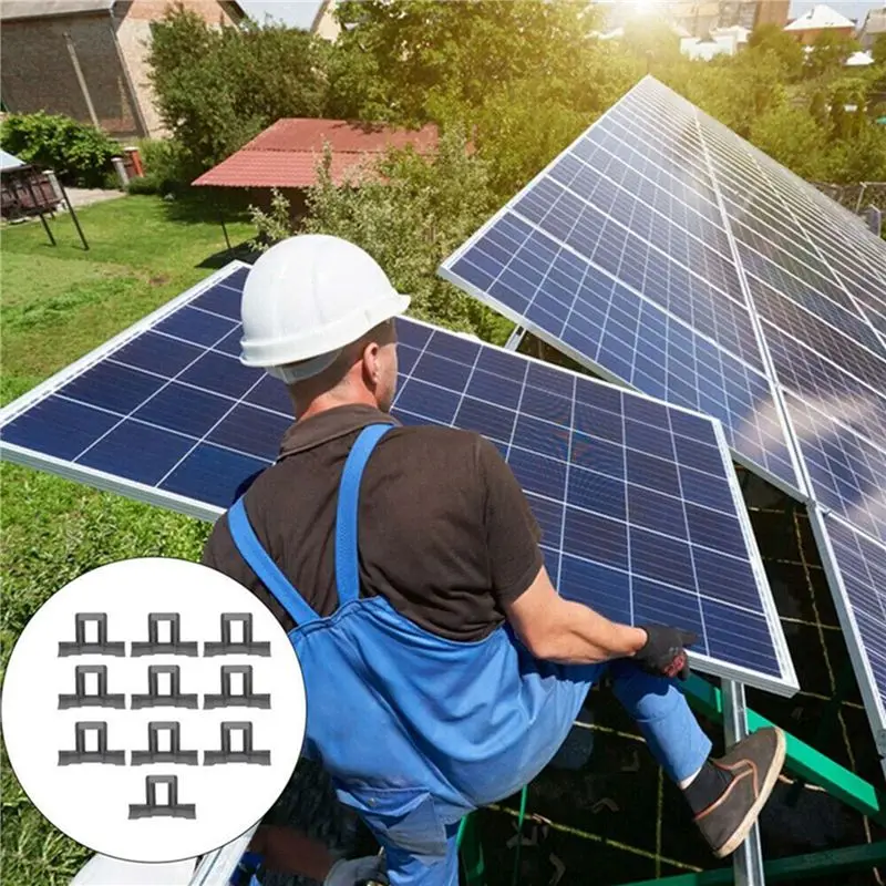 DT17 Solar Panel Water Drainage Clips 120PCS 35mm PV Panel Mud Removal Clip Auto Remove Stagnant Water Dust for Photovoltaic