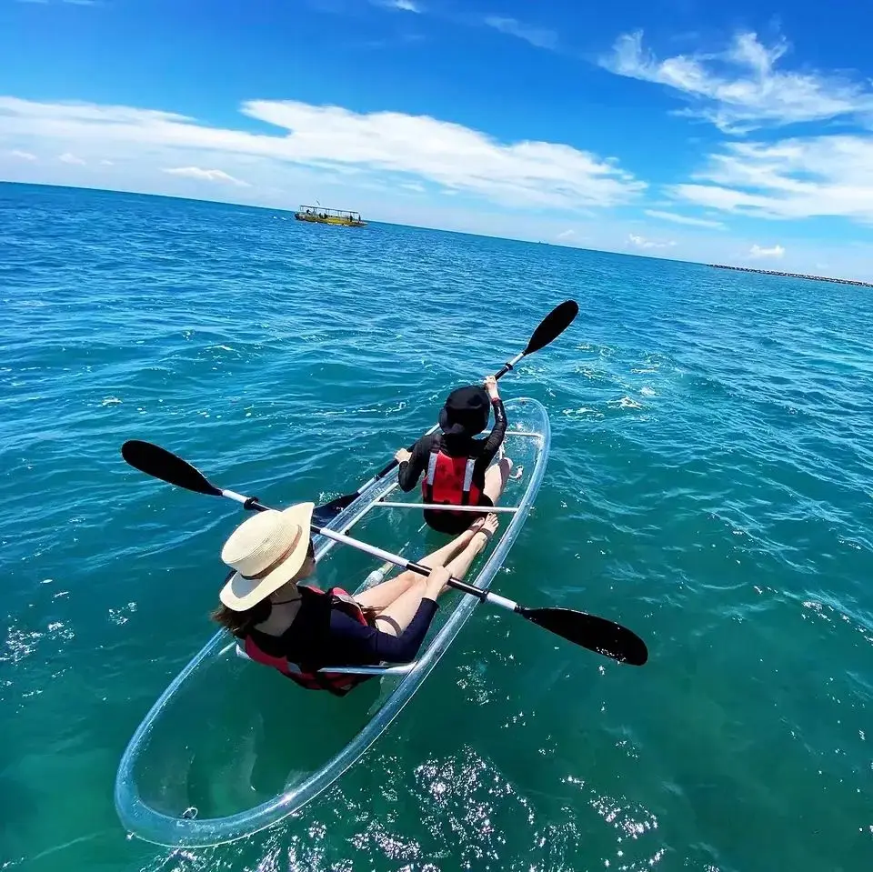 Bote transparente multijugador para canoa, bote con asientos, kayak, Popular, 2023