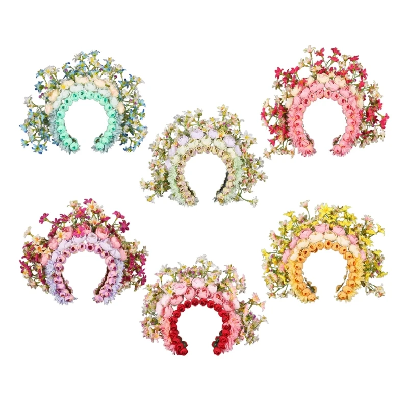 

Vintage Inspired Flower Ethnic Florals Graceful Hair Accessory for Women Feminine Wedding Headpiece